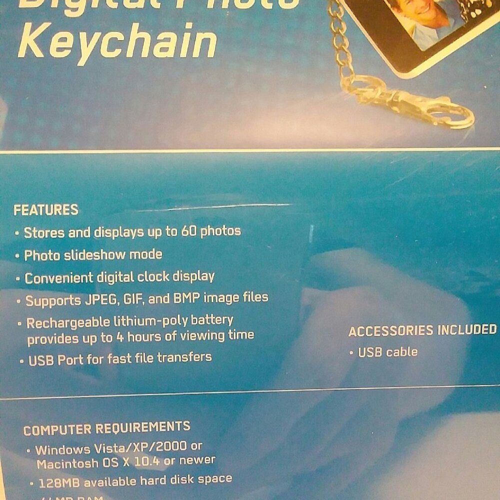 Coby Blue Digital Photo Keychain - Picture 4 of 4